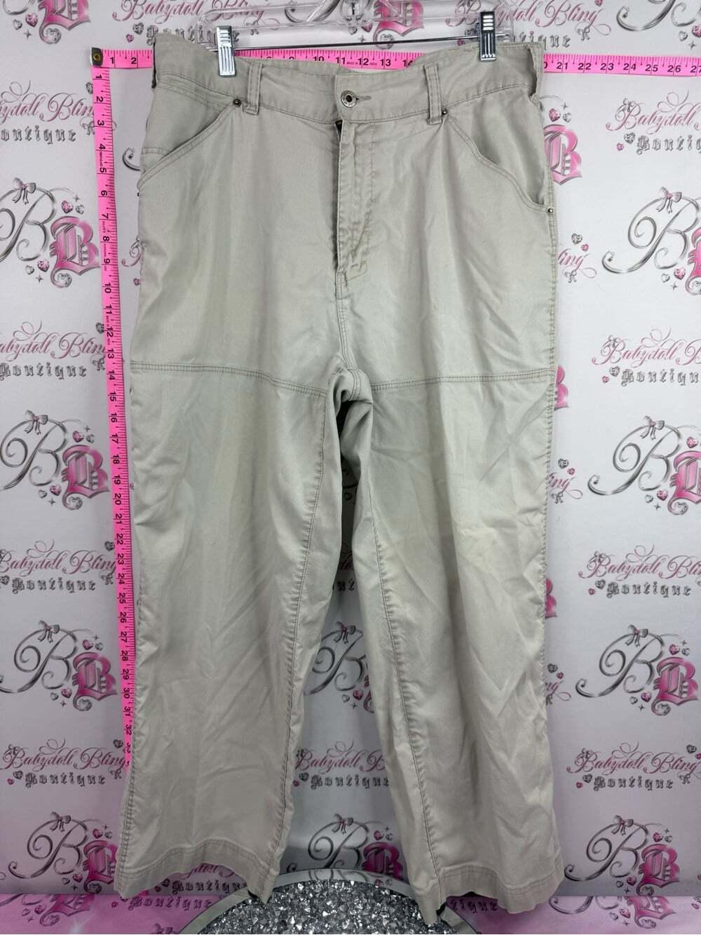 Bluenotes pants cargo Khaki Straight-Leg Chinos in Light Tan y2k